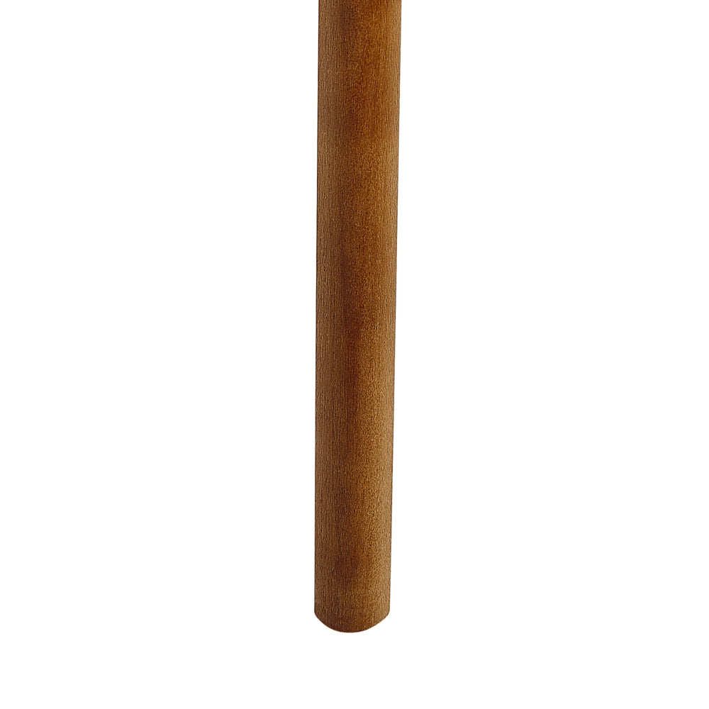 Set di 2 sedie Tessuto poliestere verde Gambe in legno massello scuro Imbottitura verticale Schienale curvo