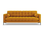 Cosmopolitan Design - Divano "Bali" 4 posti in tessuto strutturato giallo 