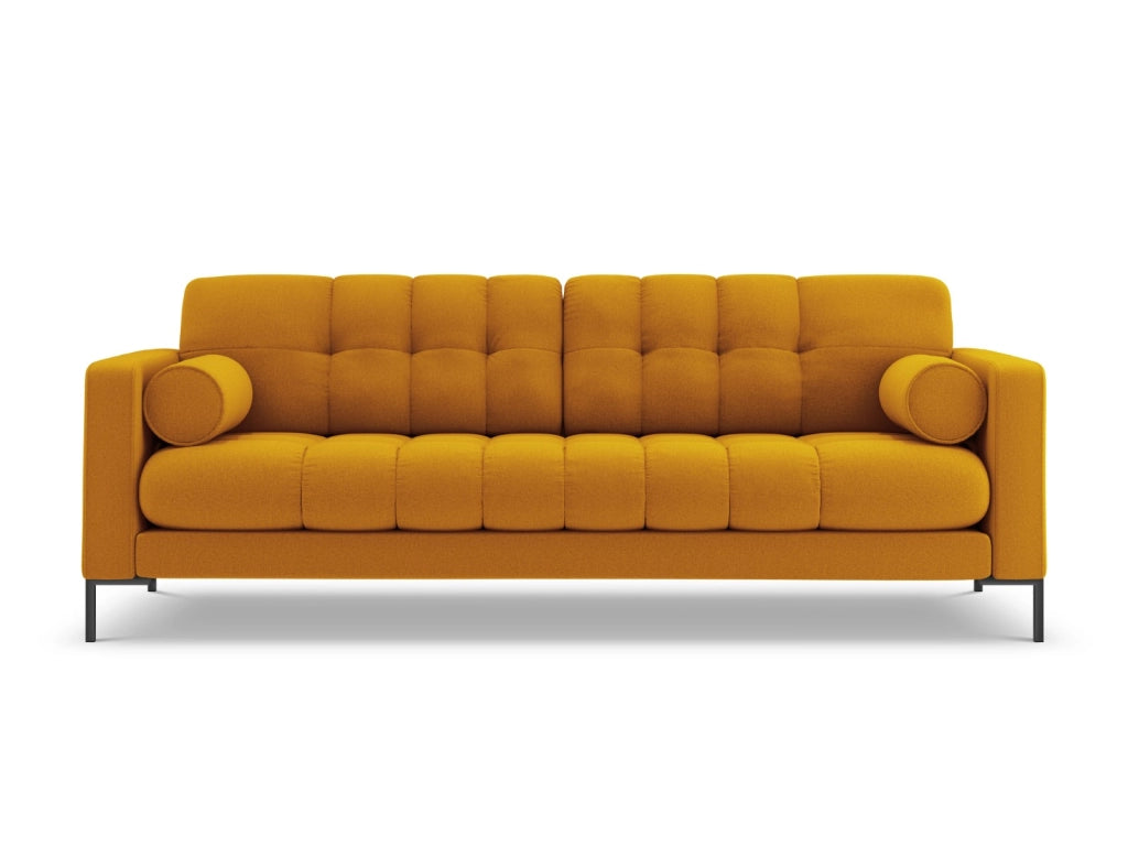 Cosmopolitan Design - Divano "Bali" 4 posti in tessuto strutturato giallo 
