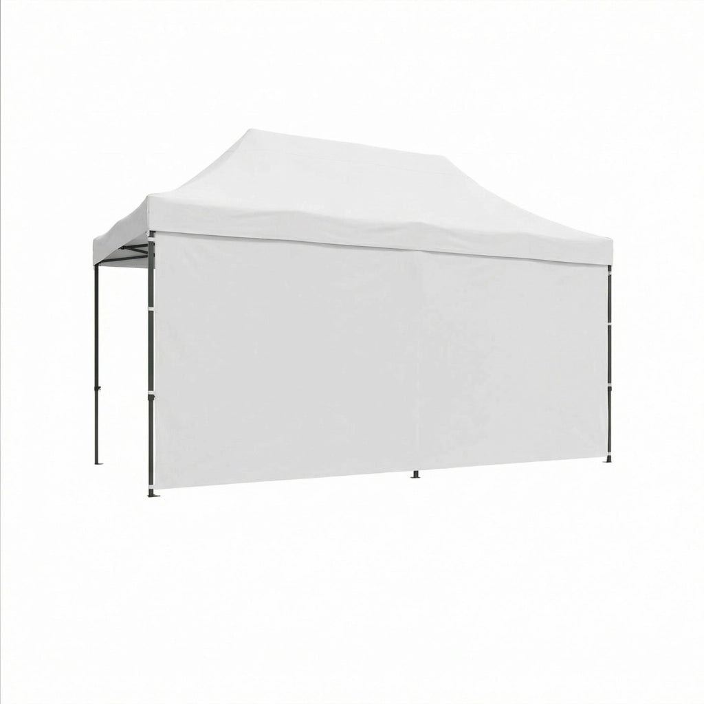 Telo Laterale Da 300X200H Cm Per Gazebo Da Giardino-Nero