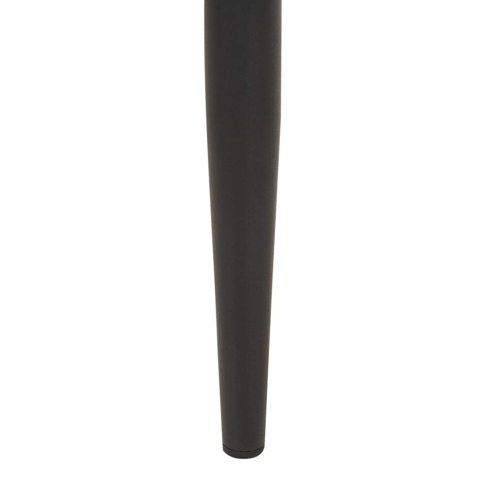 Set di 2 sedie da pranzo in tessuto beige chiaro con eleganti gambe in ferro nero stile moderno contemporaneo