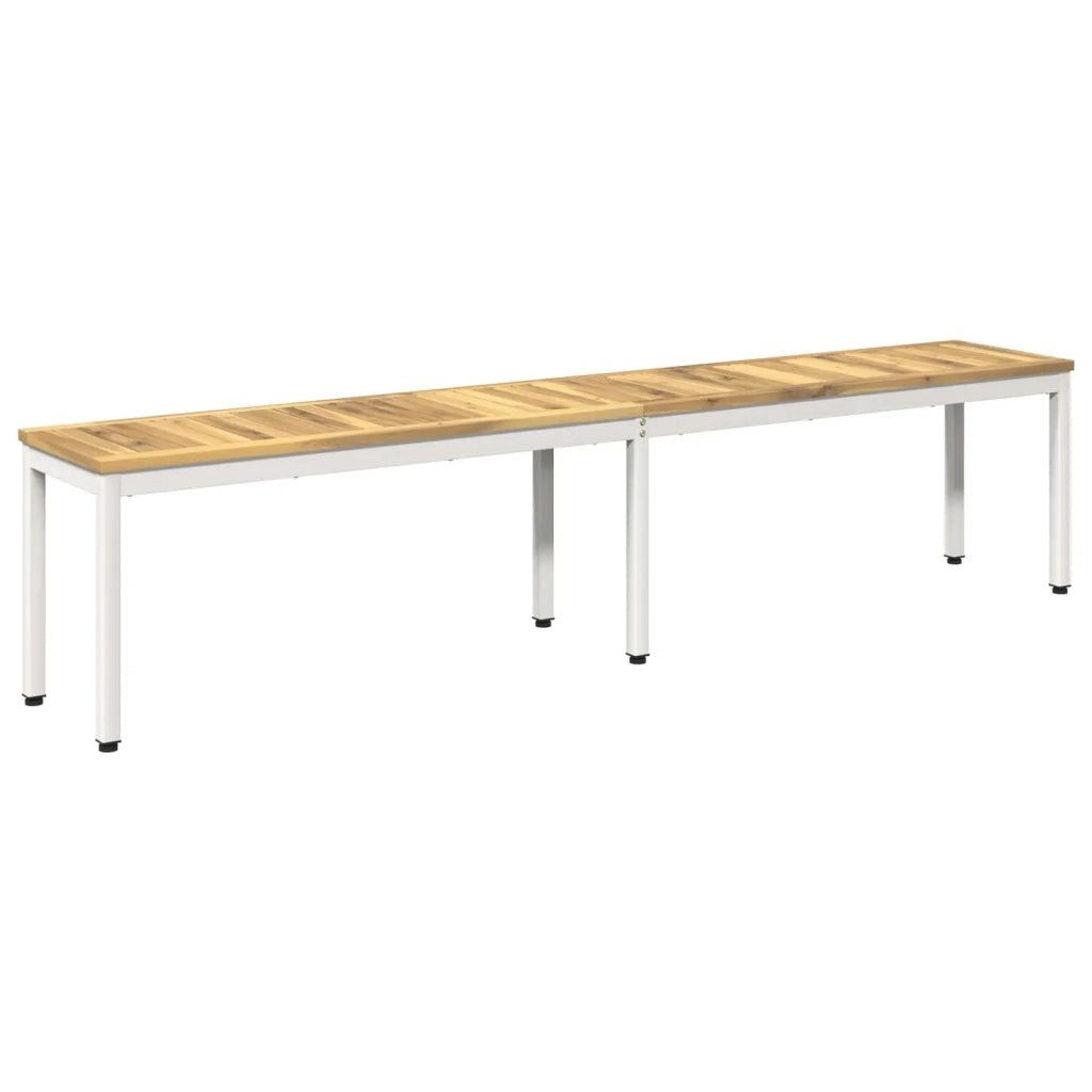 Panchina da giardino 201 x 35 x 45 cm Legno di Acacia Massello 901753