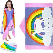 Asciugamano per bambini Premium 76 x 127 cm per bambini al mare - asciugamano per bambini con cappuccio per ragazze e ragazzi