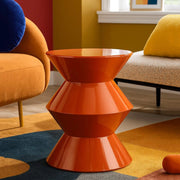 Ilam, Tavolino da Salotto Forma Rotondo, 40x50x40h cm Arancione