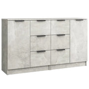 Credenze 2 pz | Madia | Buffet da pranzo | Armadio da pranzo Grigio Cemento 60x30x70 cm in Legno Multistrato