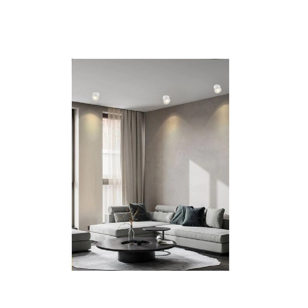 Trade Shop - Faretto Led A Superficie Orientabile 7w Luce Naturale Fredda Calda Bianco F-7w-b - -bianco Naturale      -