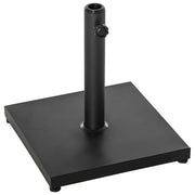Base per Ombrellone 13kg con Finitura Lucida 40x40x43 cm in Cemento Nero