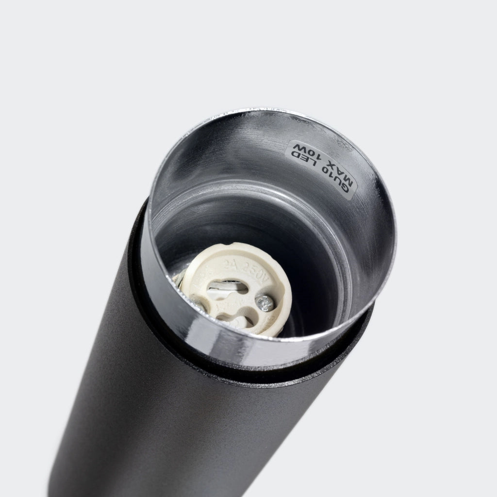 Spot soffitto OSCURO Pure Lume 22,5cm nero/cromo GU10 10W