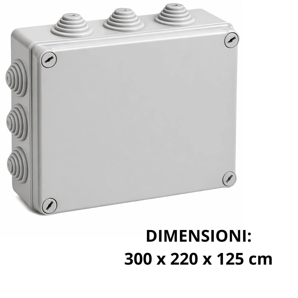 Cassetta stagna marlanvil 012.a ip65 per connessioni elettriche 300x220x120mm