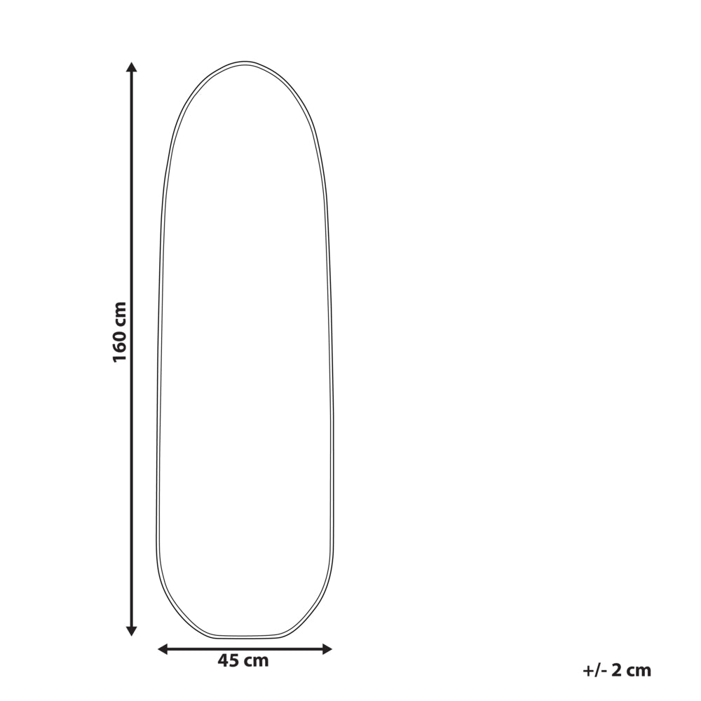Specchio da parete cornice metallica nera 46 x 160 cm alluminio forma irregolare con ganci stile moderno decorazione da parete