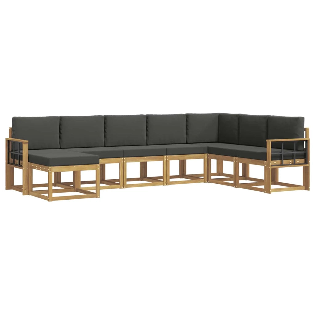 Set di divani da esterno con cuscino 8 pcs Bianco e Antracite 3388061