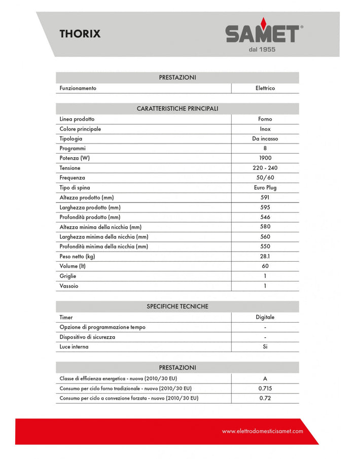 Forno multifunzione Thor inox A Samet
