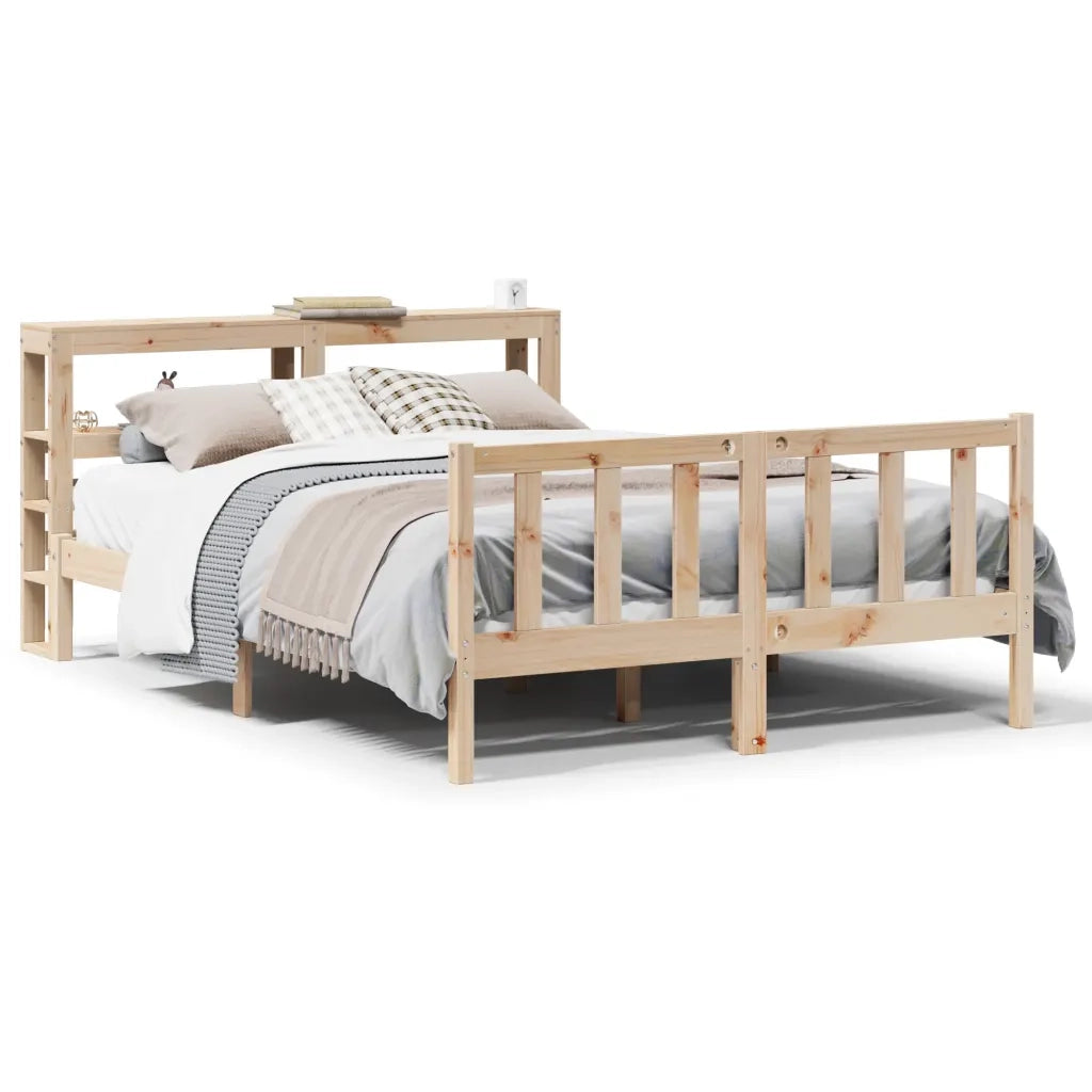 Letto matrimoniale | Letto per adulti | Letto senza Materasso 160x200 cm in Legno Massello di Pino