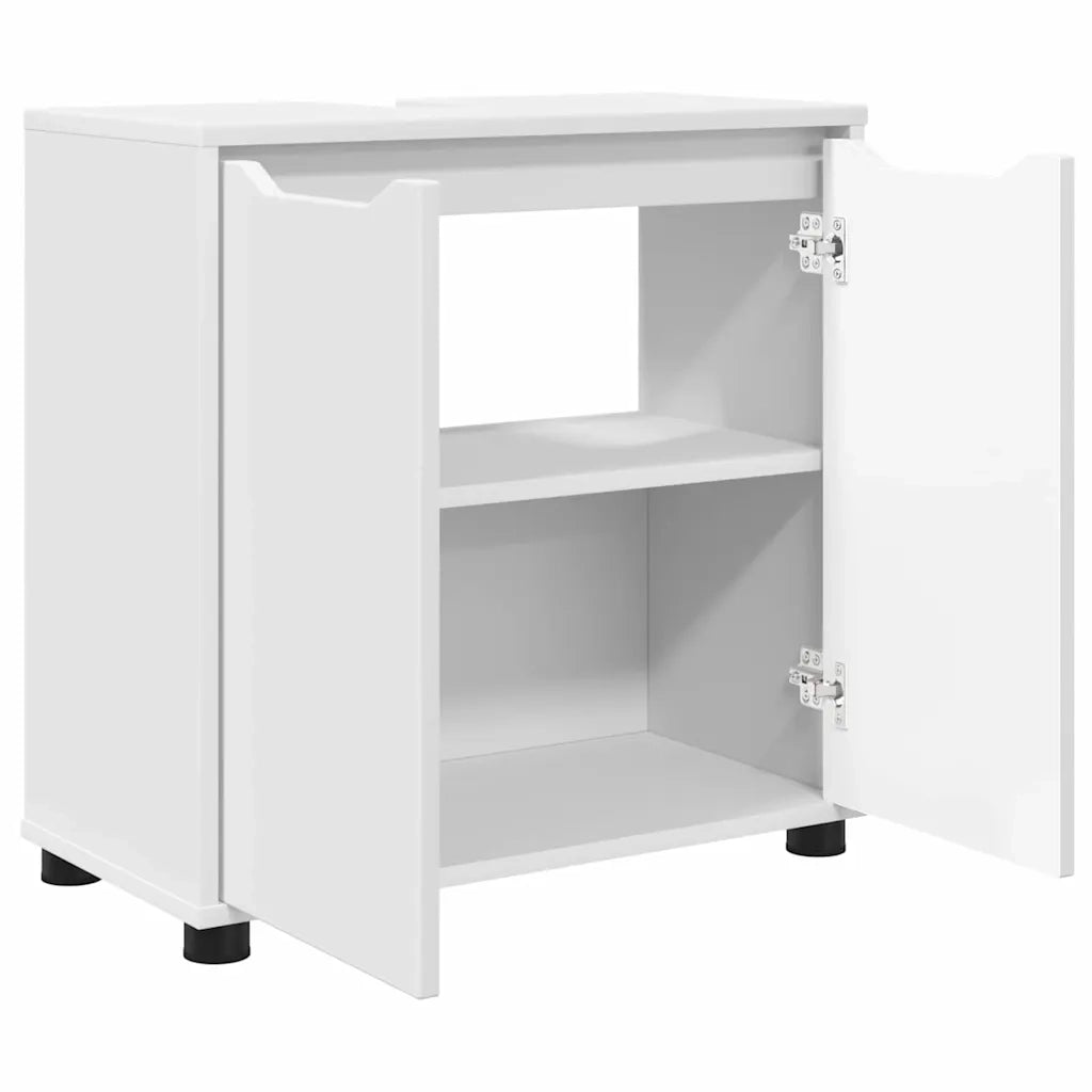 Mobile per lavabo da bagno con porta Bianco 60 x 30 x 60 cm