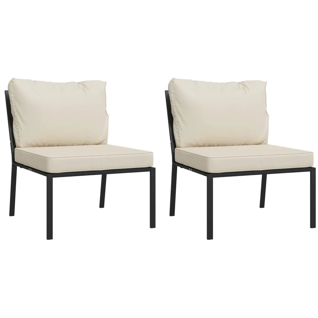 Set Salotto da Giardino 7pz con Cuscini Sabbia in Acciaio 3187957
