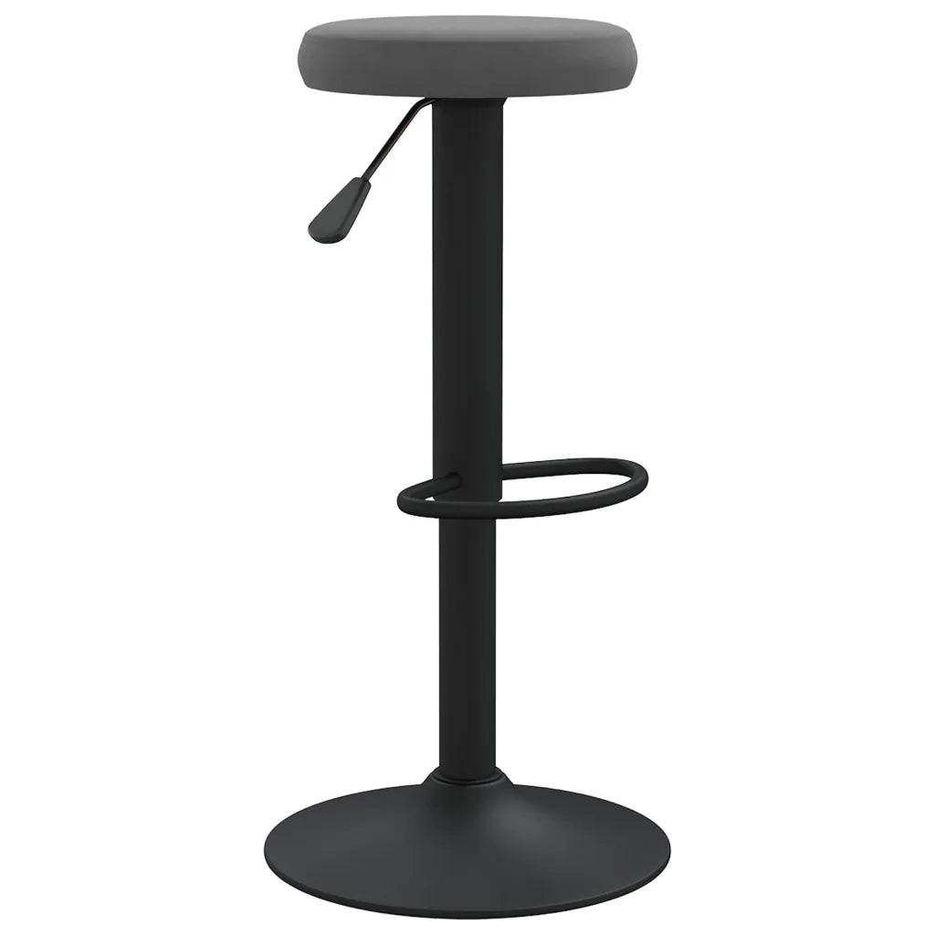 Sedie da Bar 2 pz Grigio Scuro in Velluto 333144