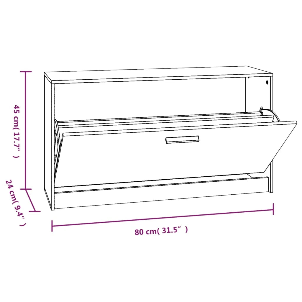 Panca portascarpe/stivali cassettiera scaffale mobiletto portaoggetti per ingresso 80 x 24 x 45 cm legno ingegnerizzato marrone 02_0022920