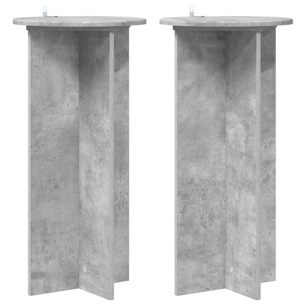 Supporto per piante 2 pz Grigio Cemento 40 x 40 x 80 cm 899702