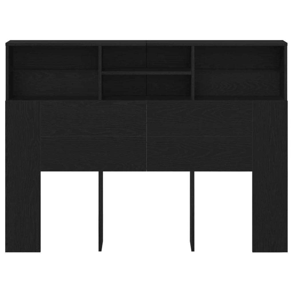 Testata del letto con testiera Rovere Nero 140 x 19 x 103,5 cm 862752