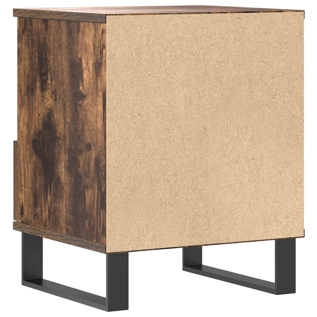 Comodino-Tavolino da notte Rovere Fumo 40x35x50 cm in Legno Multistrato 288193