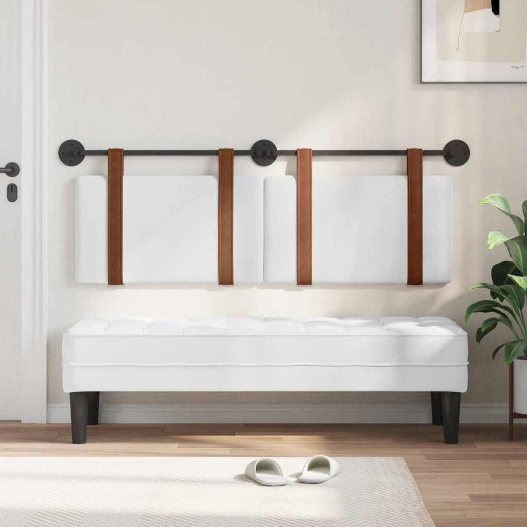 Testata appesa Tinta unita Bianco 150 x 55 x 5 cm PU Antico 42031462
