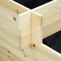 Fioriera da Giardino a 3 Livelli, Orto da Giardino con 9 Compartimenti in Legno di Abete e Tessuto non Tessuto, 117x100x54cm, Legno naturale
