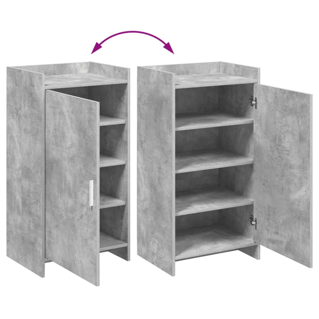 Mobile per scarpe con porta Grigio Cemento 48 x 36 x 92 cm 8011334