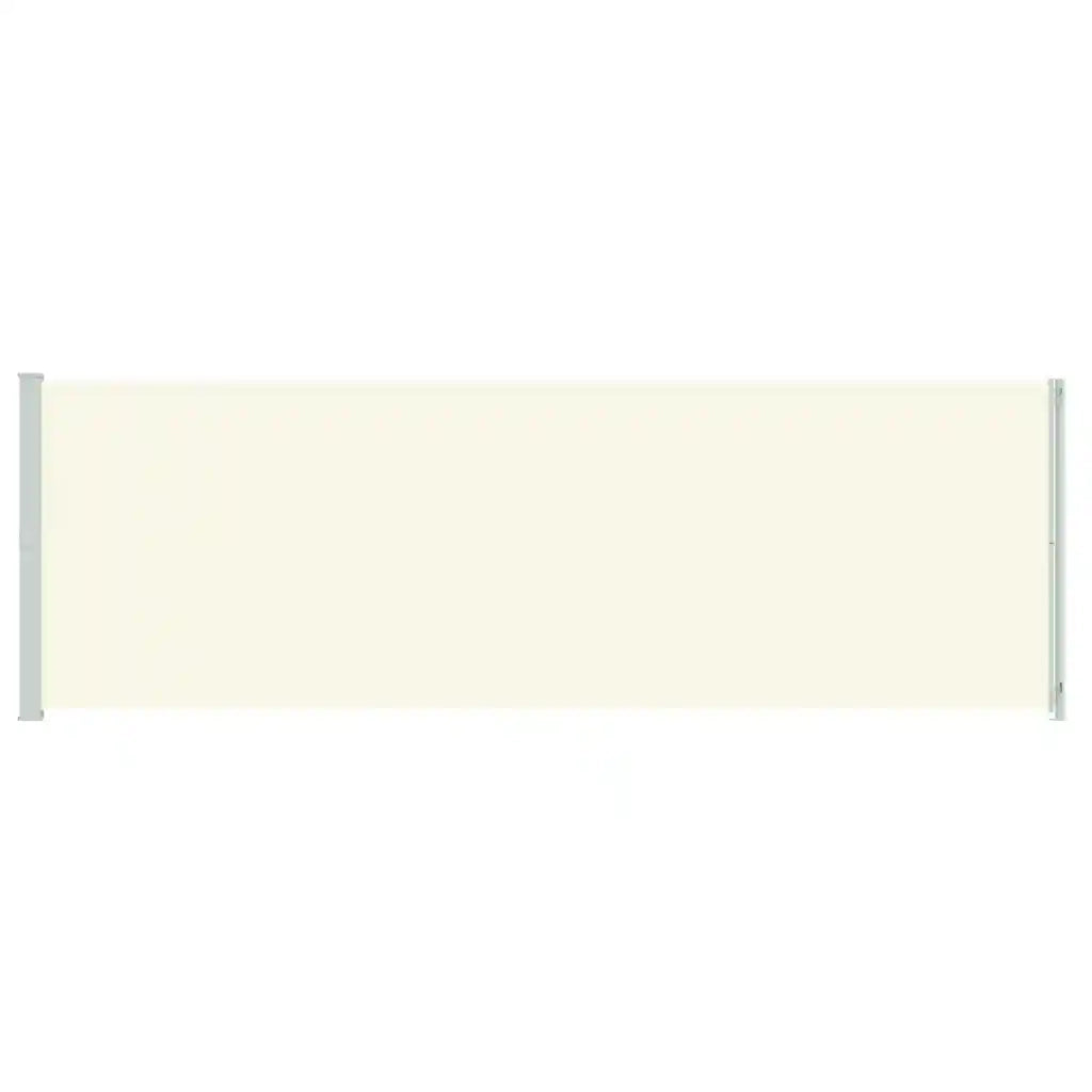 Tenda da Sole Laterale Retrattile per Patio 200x614 cm Crema 317971