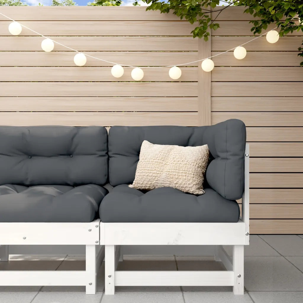 Divano Angolare da Giardino-Sofa da Giardino-Divanetto da esterno Bianco in Legno Massello di Pino 926166