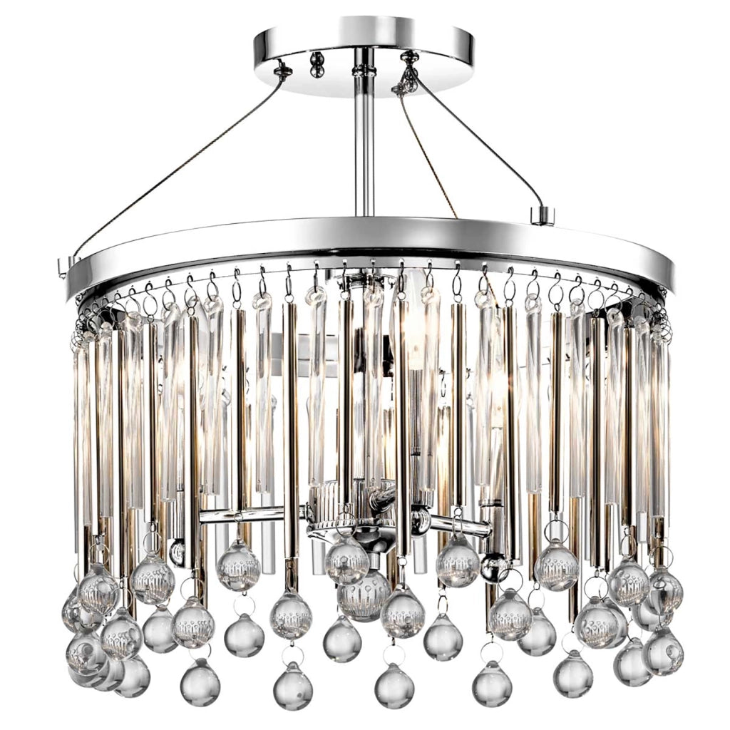 Lampada a Soffitto 2 Luci Kalf In Acciaio Bianco A Bracci E Sfere In Vetro Opalino E Oro