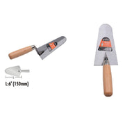 Trade Shop - Spatola Cazzuola Semicerchio Acciaio 150 Mm 6" Manico In Legno Ferramenta 90480 -