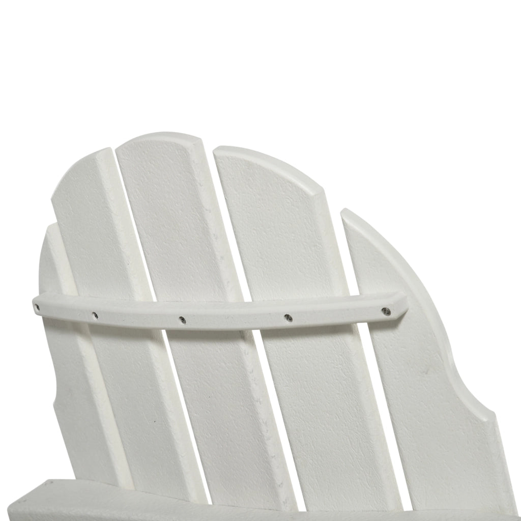 Sedia da giardino pieghevole ergonomica in plastica; bianca; impermeabile; 75 x 87 x 93 cm