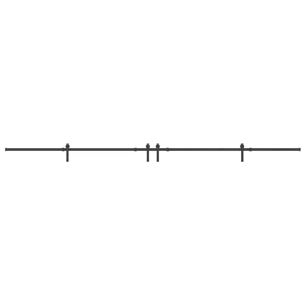 Kit di Binari per Porte Scorrevoli 427 cm Acciaio Nero 3295776
