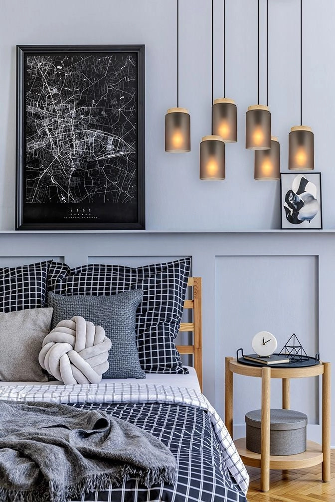 Lampada APP1813-6CP Frosted Grey