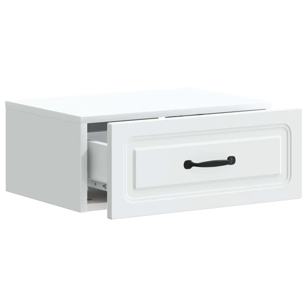 Set di 2 Comodini | Armadio da Notte | Mobiletto da notte a muro Bianco 49 x 34,5 x 20 cm