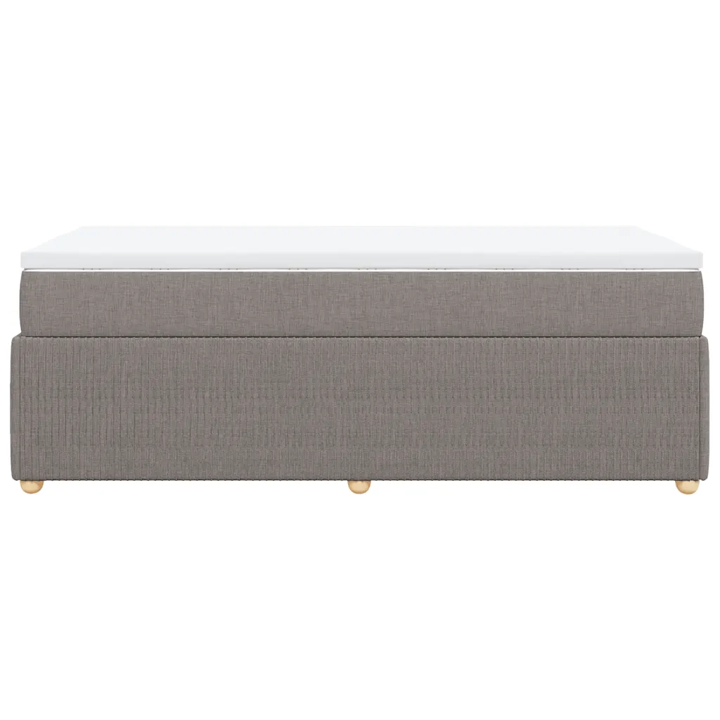 Giroletto a Molle con Materasso Tortora 100x200 cm in Tessuto 3285550