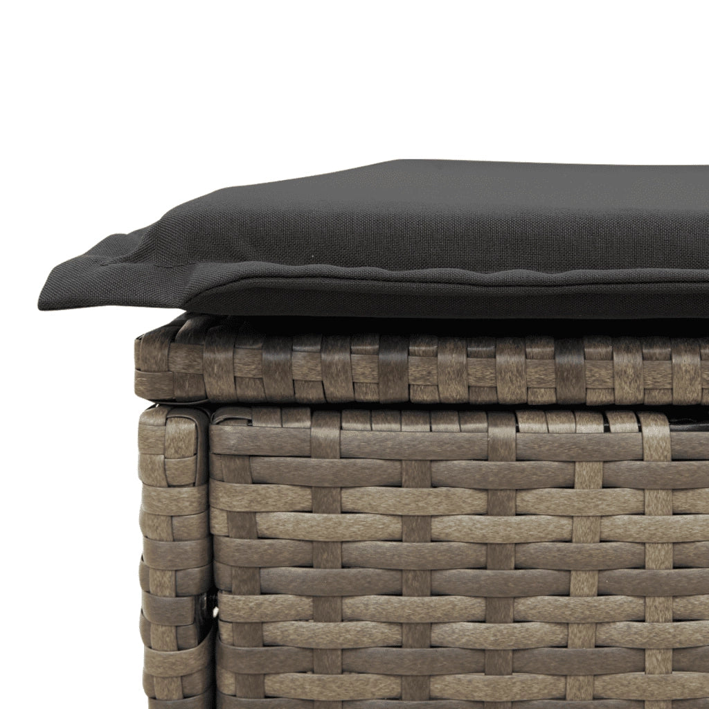 Set Divano da Giardino 5 pz con Cuscini Grigio in Polyrattan 3265288