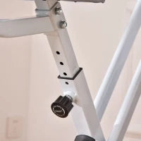 Cyclette Pieghevole da Fitness in Acciaio, Cyclette Magnetica Pieghevole da Casa con Altezza Regolabile, Resistenza Magnetica a 8 Livelli, Schermo LCD, 43x97x109cm, Rosso