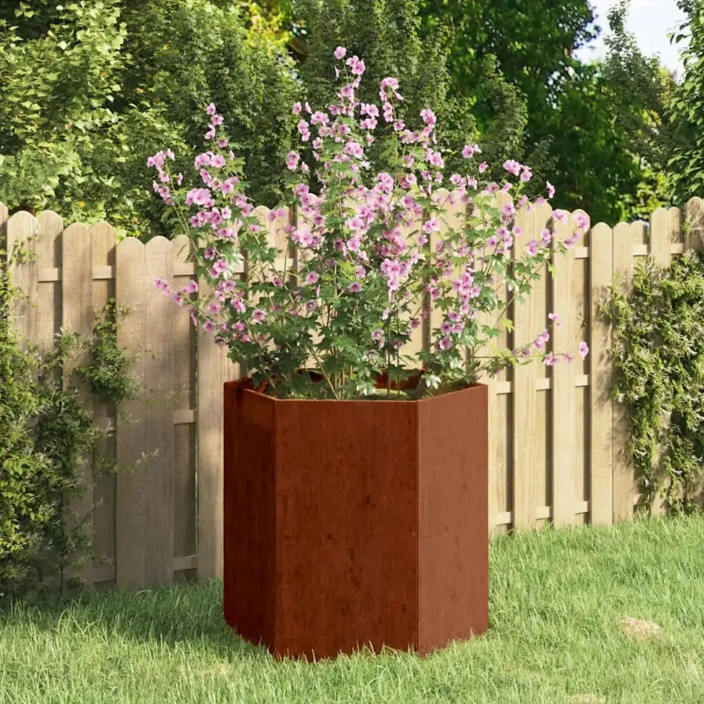 Fioriera Ruggine 40x40x45 cm Acciaio Corten 823674