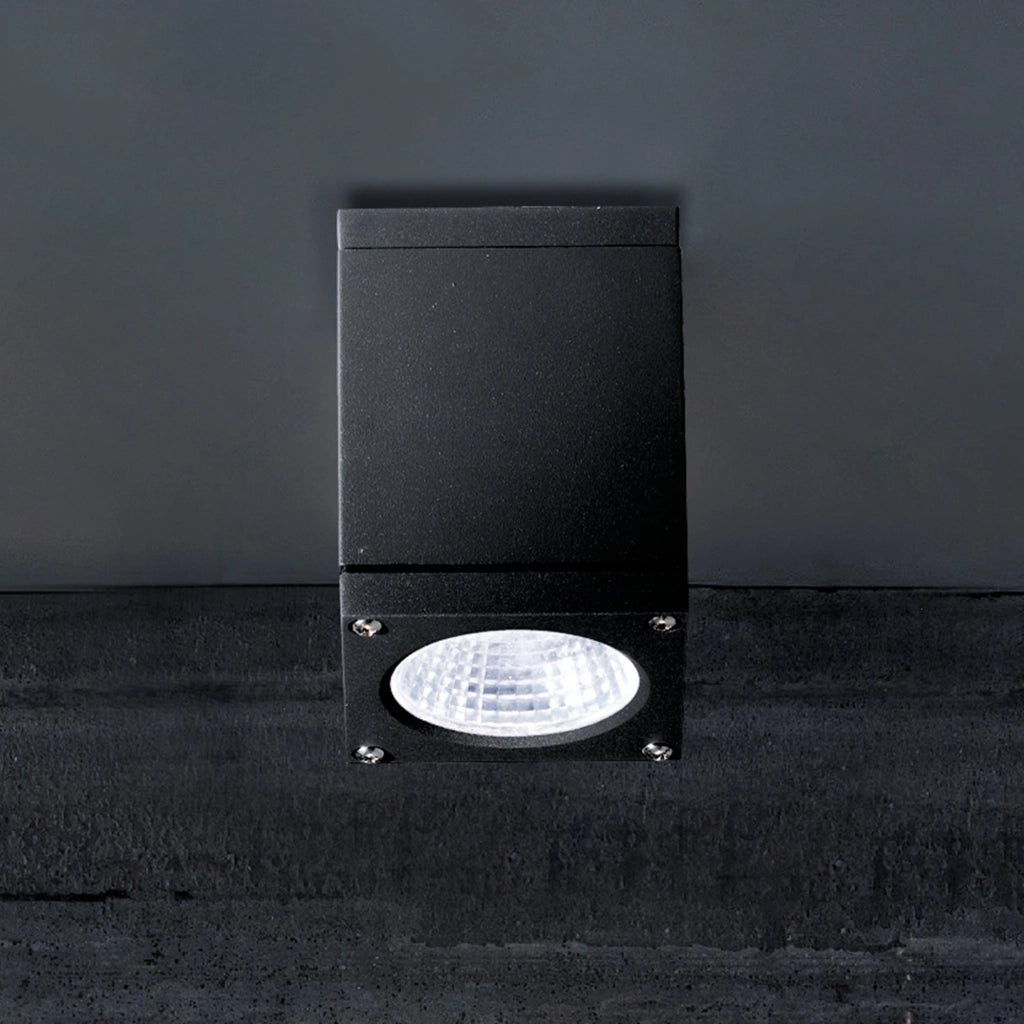 Sole Lampada da soffitto a LED quadrata 6W 3000K IP54 in alluminio pressofuso Grigio Scuro per illuminazione decorativa moderna interni ed esterni