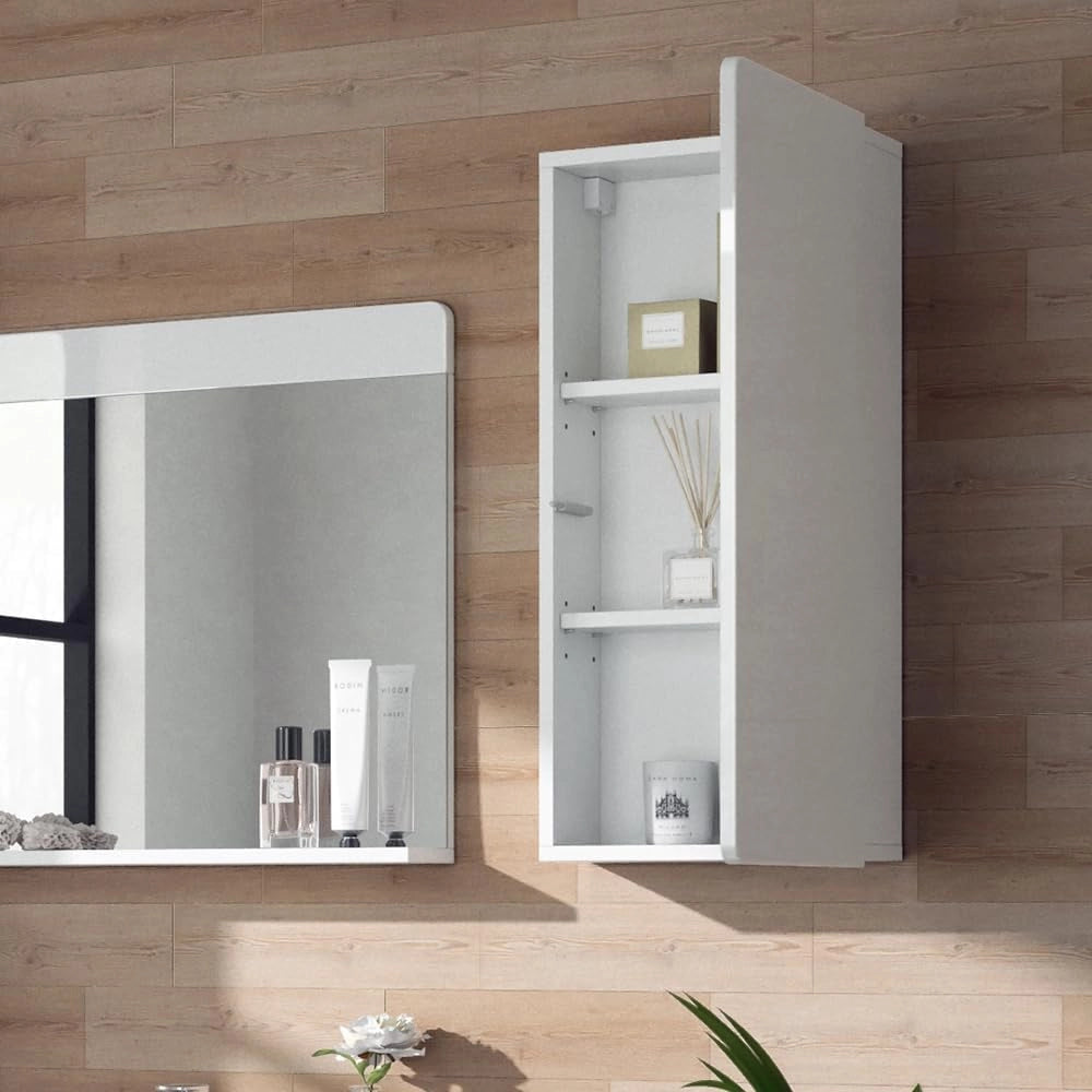 Mobile bagno Izan, Bianco, 36.6 x 76.6 cm, a parete, combinabile con altri mobili da bagno Izan