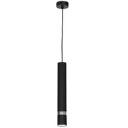 Sospensione a tubo nero/cromo Reno GU10 1 luce Luminex