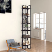 Libreria a 6 Ripiani Nera 40x30x210 cm in Truciolato cod mxl 18641