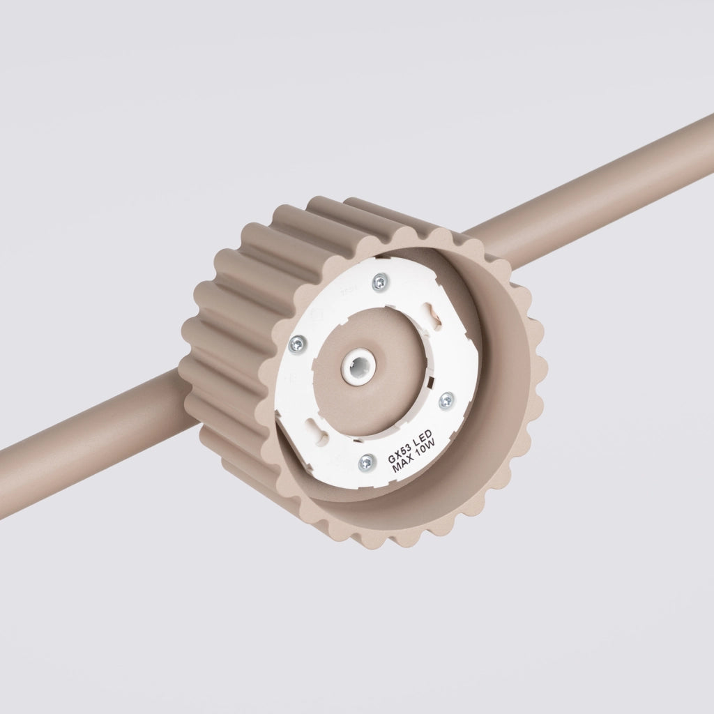 Lampadario AURA 4 tortora Gx53