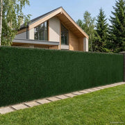 Recinzione Artificiale Verde Scuro 1 x 4 m PVC e Acciaio 42042366