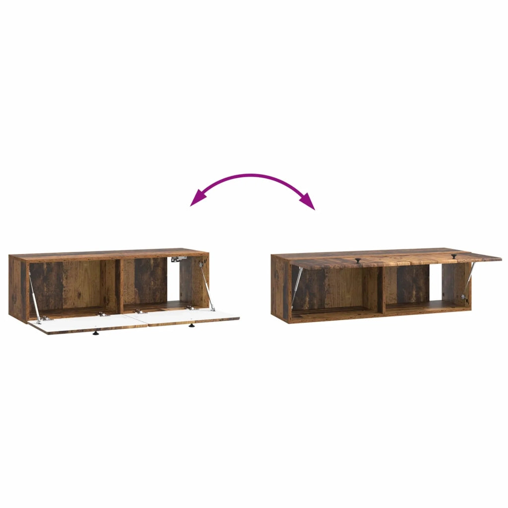 Mobile Porta TV da Muro 98 x 31 x 30 cm Legno antico 899243