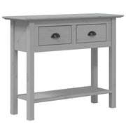 Tavolo Consolle | Tavolo d'Ingresso BODO 91x35x74 cm Legno Massello Pino Grigio