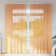 vidaXL Tende in Voile con Tasche per Aste 2 pz Arancio