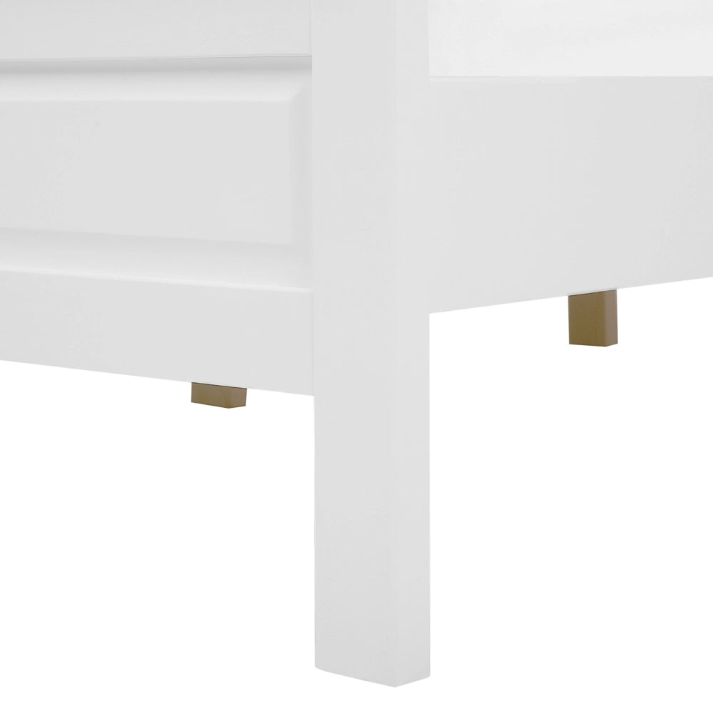 Letto in legno di pino bianco 160 x 200 cm in stile scandinavo
