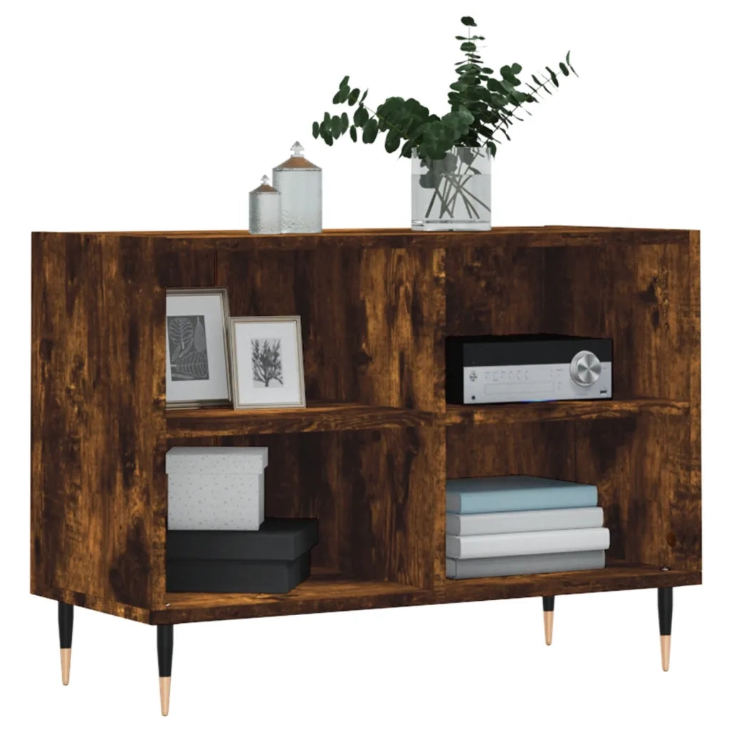 Mobile Porta TV Rovere Fumo 69,5x30x50 cm in Legno Multistrato 826961